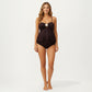 Maternity Tankini Swimsuit with Seashell Accent and Adjustable Straps