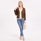 Contrast Trim Layered V Neck Button Front Cardigan