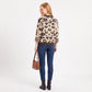 Leopard Print V-Neck Button-Front Cardigan Sweater