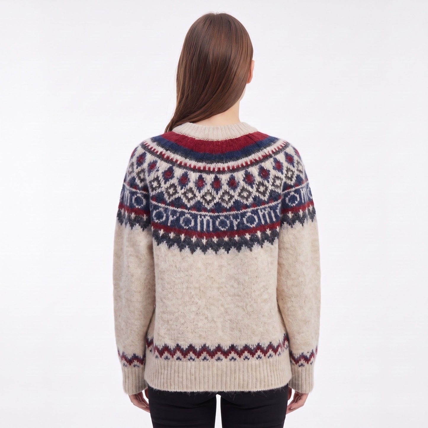 Fair Isle Crewneck Pullover Sweater