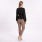 V Neck Long Sleeve Peplum Blouse Elastic Waist Casual Dressy Top