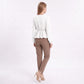 V Neck Long Sleeve Peplum Blouse Elastic Waist Casual Dressy Top
