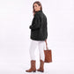 Oversized Denim Jacket Button Front Long Sleeve Casual Jean Shacket With Pockets