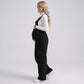 Maternity Corduroy Overall Jumpsuit with Adjustable Straps and Wide Leg Fit
