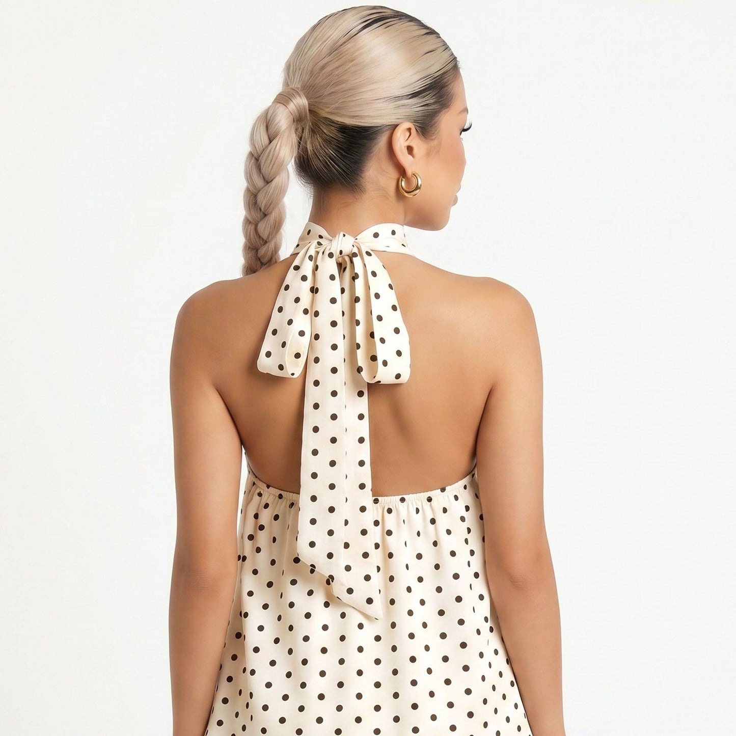 Polka Dot Halter Dress