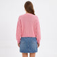 Tie Front Knit Cardigan Sweater with Long Sleeves