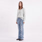 Oversized V Neck Longline Knit Pullover Sweater