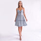 Floral Tie Front Cutout Smocked Ruffle Tiered Dress