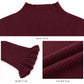 Mock Neck Ribbed Knit Long Sleeve Slim Fit Pullover Sweater