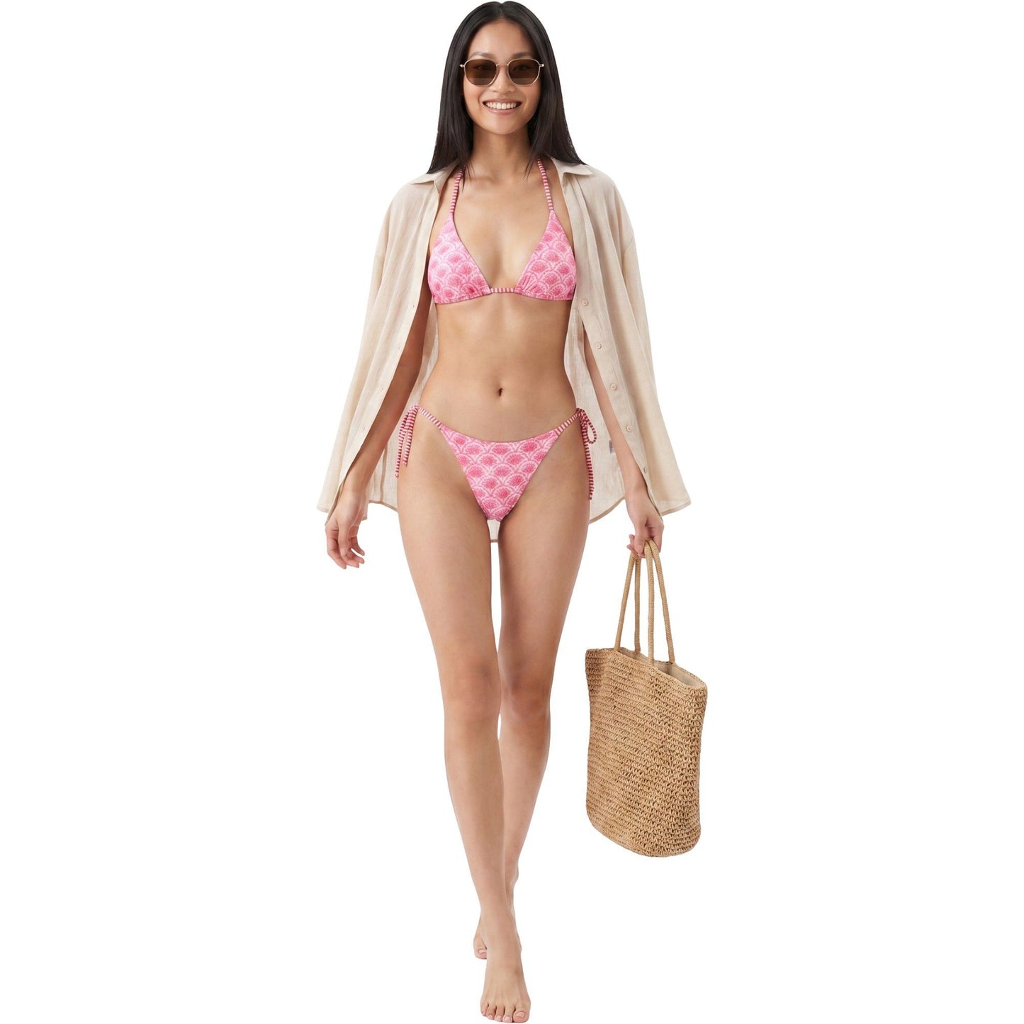 Ruffled Triangle Bikini Set