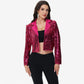 Sequin Cropped Blazer Long Sleeve Sparkly Open Front Jacket