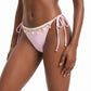 Ribbed Triangle Bikini Set with Shell Charm Details and Side Tie Bottoms