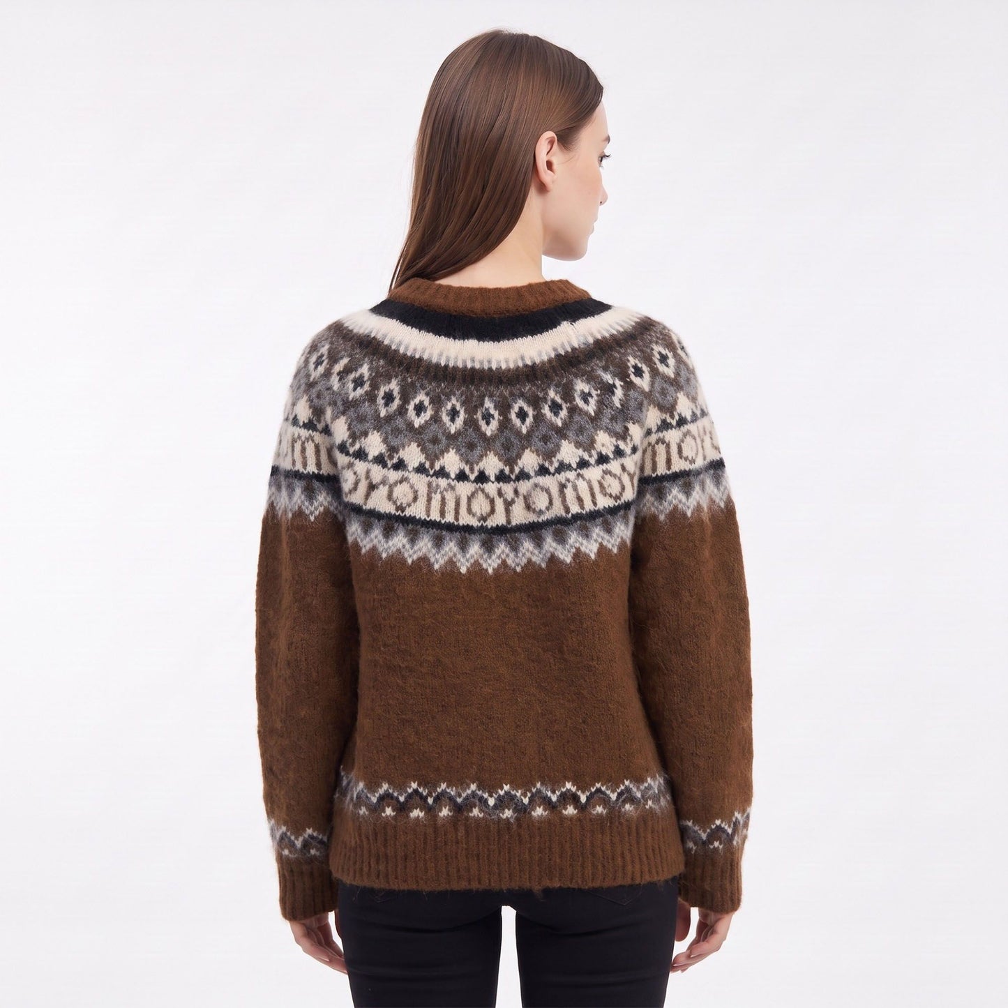 Fair Isle Crewneck Pullover Sweater