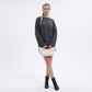 Oversized Crewneck Knit Sweater with Flared Sleeves