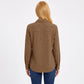 Textured Button Front Long Sleeve Shirt with Chest Pocket