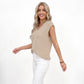 V Neck Sweater Vest Sleeveless Textured Knit Pullover Top