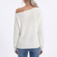 Oversized Off Shoulder Long Sleeve Knit Pullover Sweater