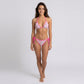 2 Piece Paisley Triangle Bikini Set with Tie Side Bottom