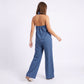 2-Piece Set Halter Ring Top and Wide Leg Pants Matching Outfit