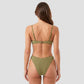 Ribbed Underwire Bikini Set with Adjustable Straps and High Cut Bottom