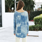 Long Sleeve T Shirt V Neck Casual Basic Tee Tie Dye Tops