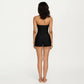 Halter Neck Maternity One-Piece Swimsuit with Twist Front and Shorts Bottom