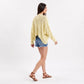 Open-Front Dolman Sleeve Draped Knit Cardigan