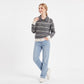 Striped Collared Button-Front Cardigan Sweater