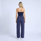 High Rise Drawstring Wide Leg Utility Pants with Patch Pockets