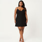 Plus Size Lace Trim Slip Nightgown Adjustable Spaghetti Straps Soft Flowy Sleep Dress Short Chemise