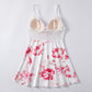 Floral Satin Lace Bustier Chemise Nightgown