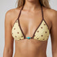 2 Piece Bikini Set with Stripe Print Triangle Top and Boyshort Bottoms