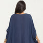 V-Neck Maxi Swim Cover Up Dress Loose Short Sleeve Lightweight Beach Caftan