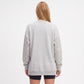 Plaid Sleeve Crew Neck Long Sleeve Pullover Sweatshirt
