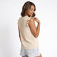Swiss Dot Ruffle Sleeve Button Front Blouse