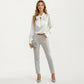 Satin Bow Neck Blouse with Long Puff Sleeves and Wide Cuffs