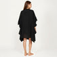 Open Front Swim Cover Up Kimono with Ruffle Sleeves Lightweight Beach Cardigan