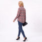 Plaid Button Front Long Sleeve Shirt with Flap Chest Pockets
