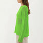 Women's Lightweight Open Knit Long Sleeve Sweater Top with Relaxed Fit and Subtle Sheer Texture