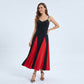 Spaghetti Strap Colorblock Fit and Flare Midi Dress