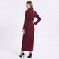 Long Sleeve Blazer Maxi Dress with Notched Lapels and Front Slit