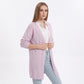 Long Open Front Knit Cardigan with Drop Shoulders