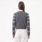 Geometric Pattern Button Front Knit Cardigan Sweater