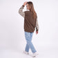 Camo Sleeve Mock Neck Long Sleeve Pullover Sweatshirt
