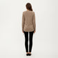 Long Sleeve V-Neck Top with Side Drawstring Ruched Hem