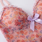 Floral Print Mesh Ruffle Chemise Nightgown
