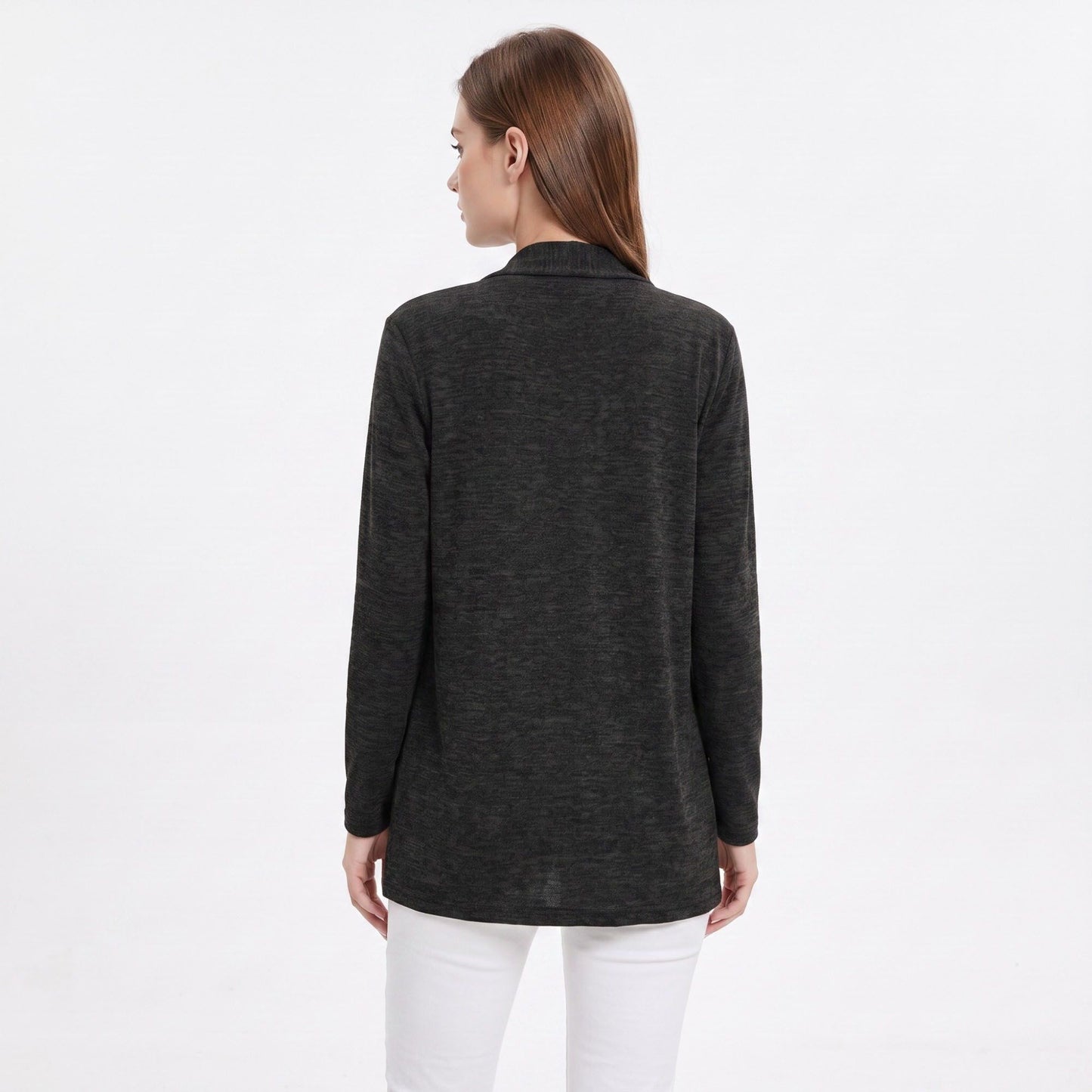 Open Front Cardigan with Front Pockets
