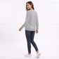 Long Sleeve V-Neck Sweatshirt with Raglan Sleeves
