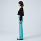 Foldover Waistband Wide-Leg Lounge Trousers
