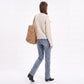 Floral Embroidered Cable Knit Crewneck Sweater